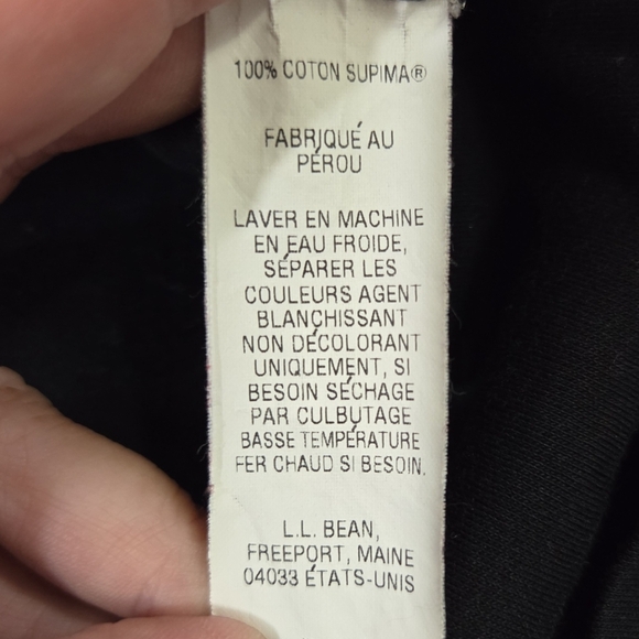 L.L. Bean Black Button-Up Front Pleat Blouse SizE LP - Picture 5 of 6